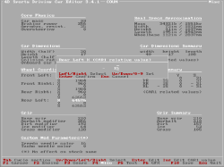 CarEdit3 v3.4.1 - Misc screen Wheel Coordinate edit CAR1 relative values with Insert